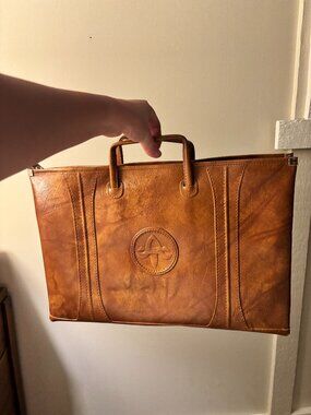 Vintage American Tourister Briefcase Brown Tan Attache Bag